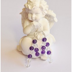 NÁUŠNICE KŘIŠŤÁL A AMETYST