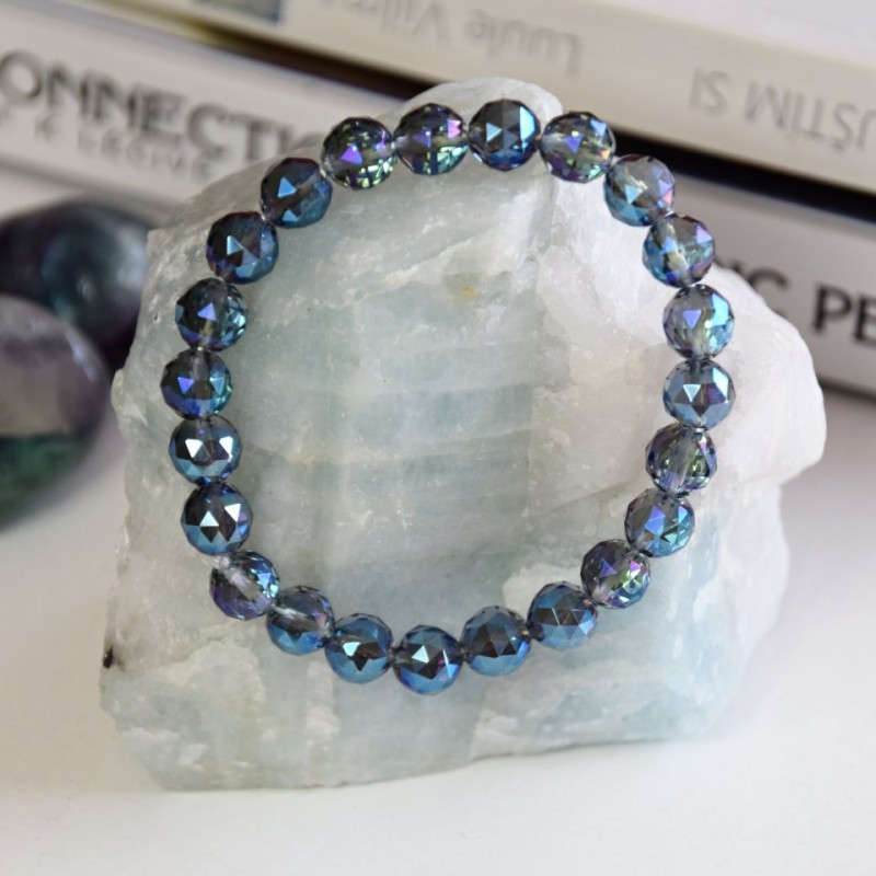 NÁRAMEK FAZETOVANÝ AURA KŘIŠŤÁL