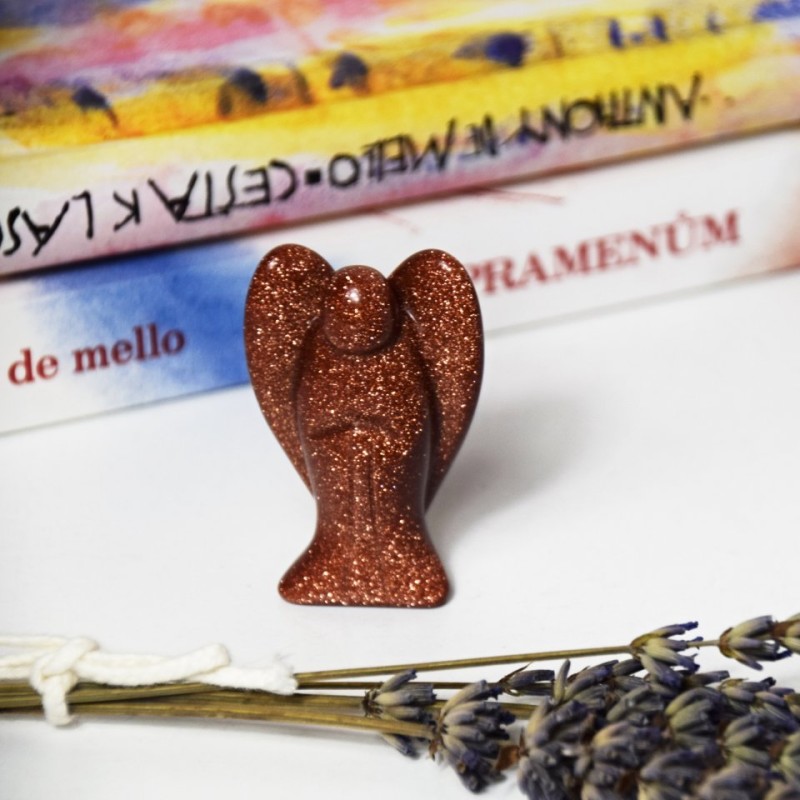 Anděl avanturín zlatý