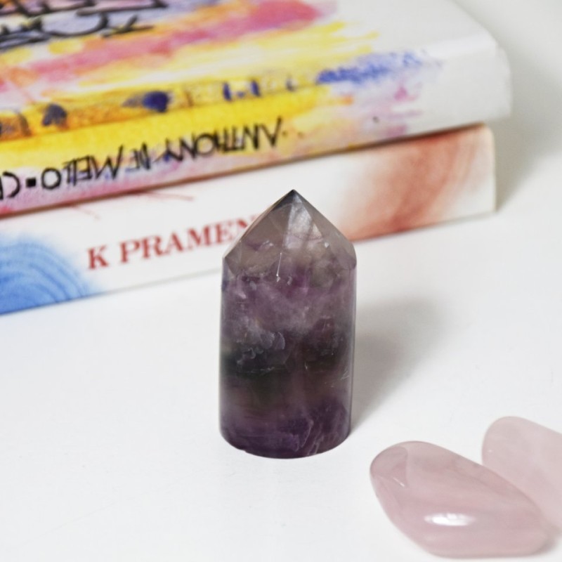 Fluorit duhový broušená špice 0,08 kg