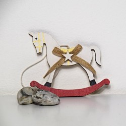 KONÍK BÍLÝ K ZAVĚŠENÍ