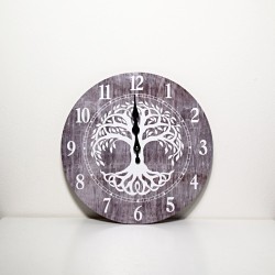 DŘEVĚNÉ NÁSTĚNNÉ HODINY SE...