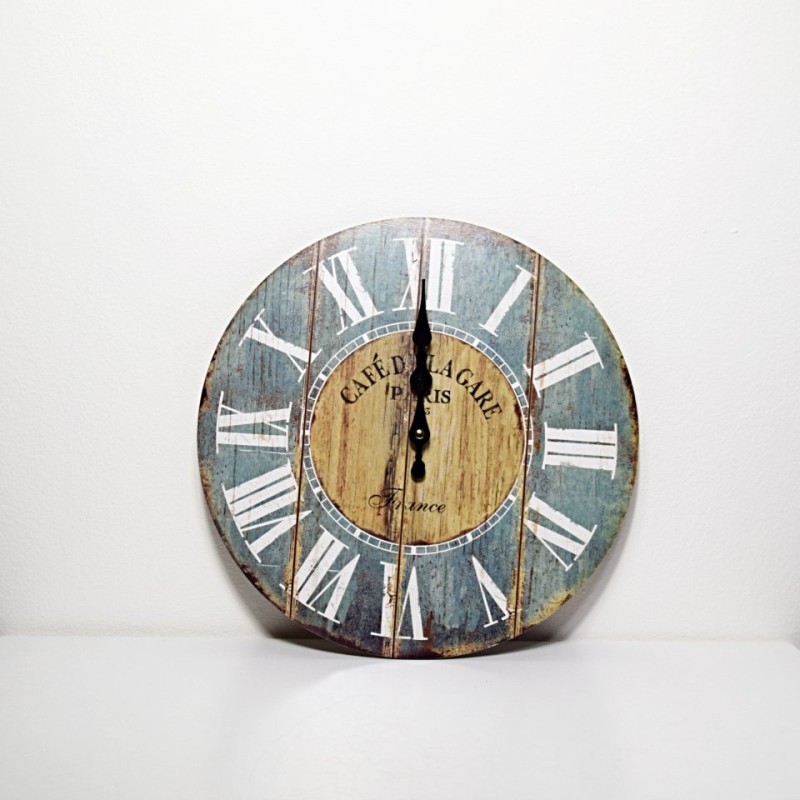 DŘEVĚNÉ ZÁSTĚNNÉ HODINY - CAFÉ PARIS