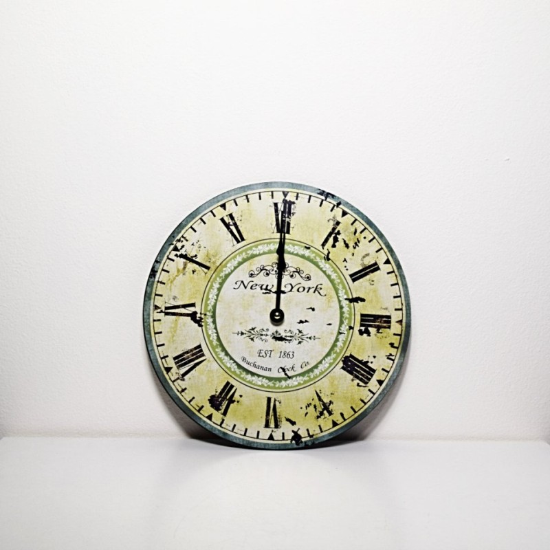 DŘEVĚNÉ ZÁSTĚNNÉ HODINY - NEW YORK