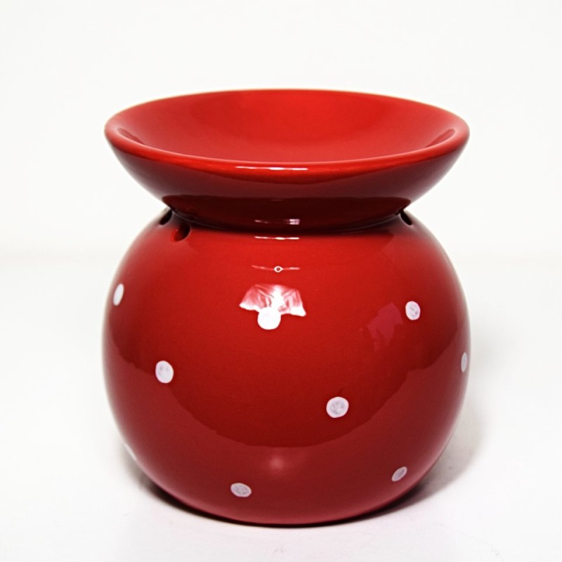 AROMALAMPA ČERVENÁ S BÍLÝMI PUNTÍKY