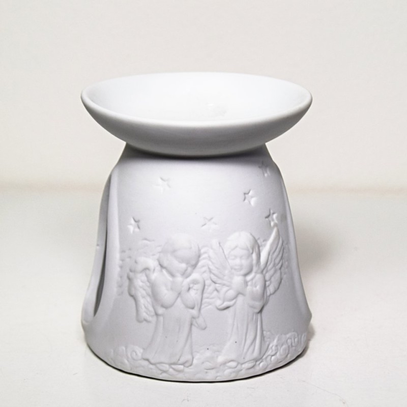 AROMALAMPA BÍLÁ SE DVĚMA ANDÍLKY