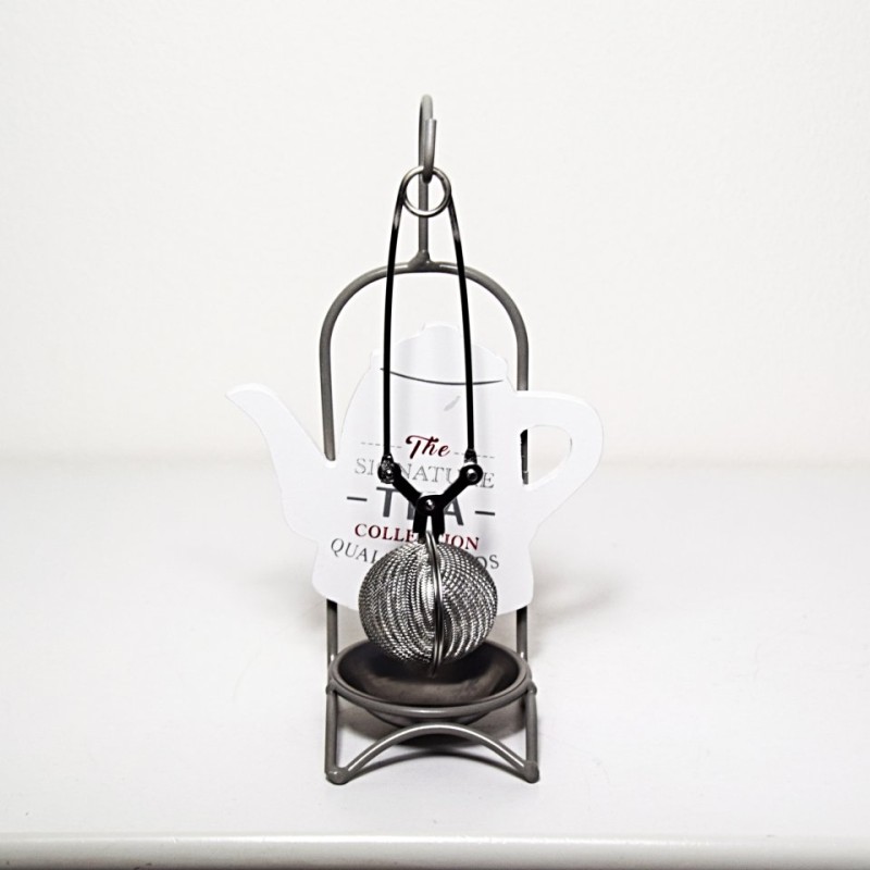 ČAJOVÉ SÍTKO NA BÍLÉM STOJÁNKU