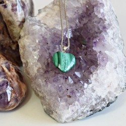 PŘÍVĚSEK MALACHIT STŘÍBRO 925