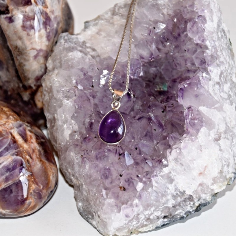 PŘÍVĚSEK AMETYST  STŘÍBRO 925