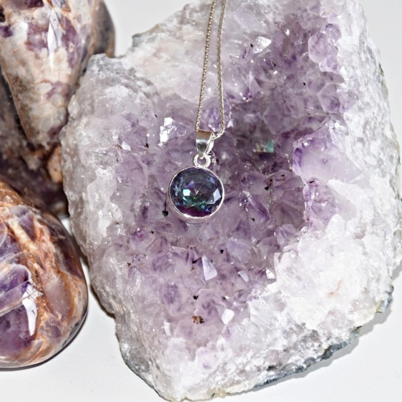 PŘÍVĚSEK MYSTICKÝ TOPAZ STŘÍBRO 925