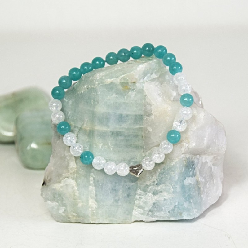 NÁRAMEK AMAZONIT S PUKANÝM KŘIŠŤÁLEM