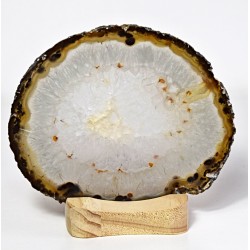 Svícen z achátovým plátkem...