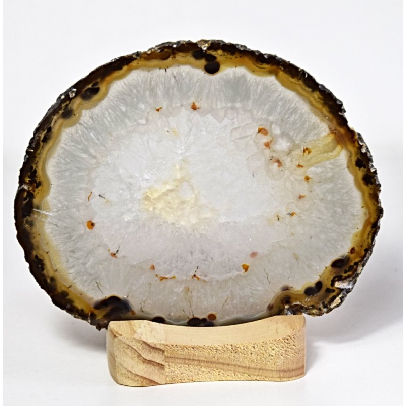 Svícen z achátovým plátkem přírodním