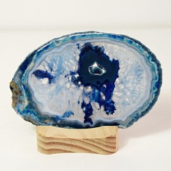 Svícen z achátovým plátkem...