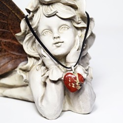 PŘÍVĚSEK SRDCE JASPIS ČERVENÝ