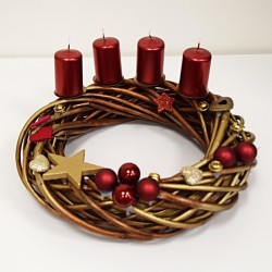 ADVENTNÍ VĚNEC ZLATOVÍNOVÝ