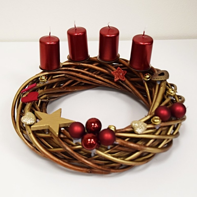 ADVENTNÍ VĚNEC ZLATOVÍNOVÝ