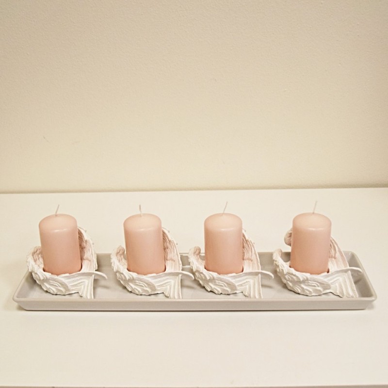 Adventní svícen s andělskými křídly