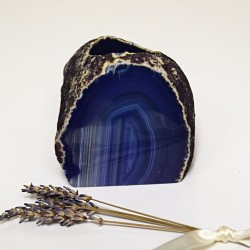 Achátový svícen fialový 0,7 kg