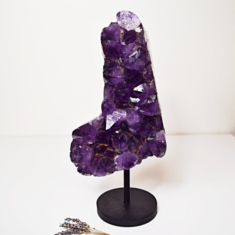 Ametystová drůza na kovovém podstavci 3,67 kg