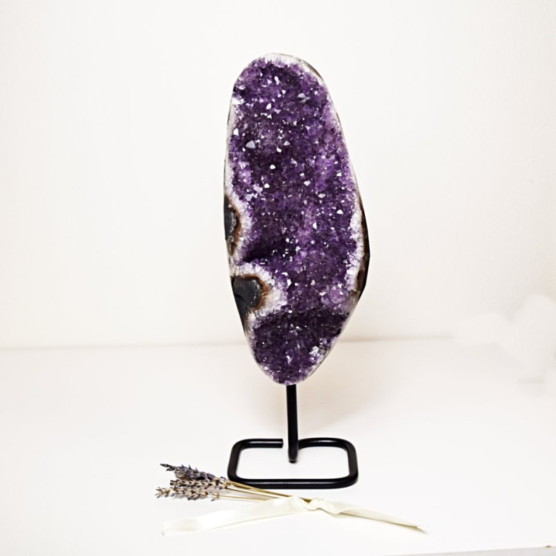 Ametystová drůza Urugayi na kovovém podstavci 3,2 kg