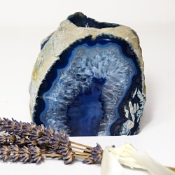 Achátový svícen modrý 1 kg