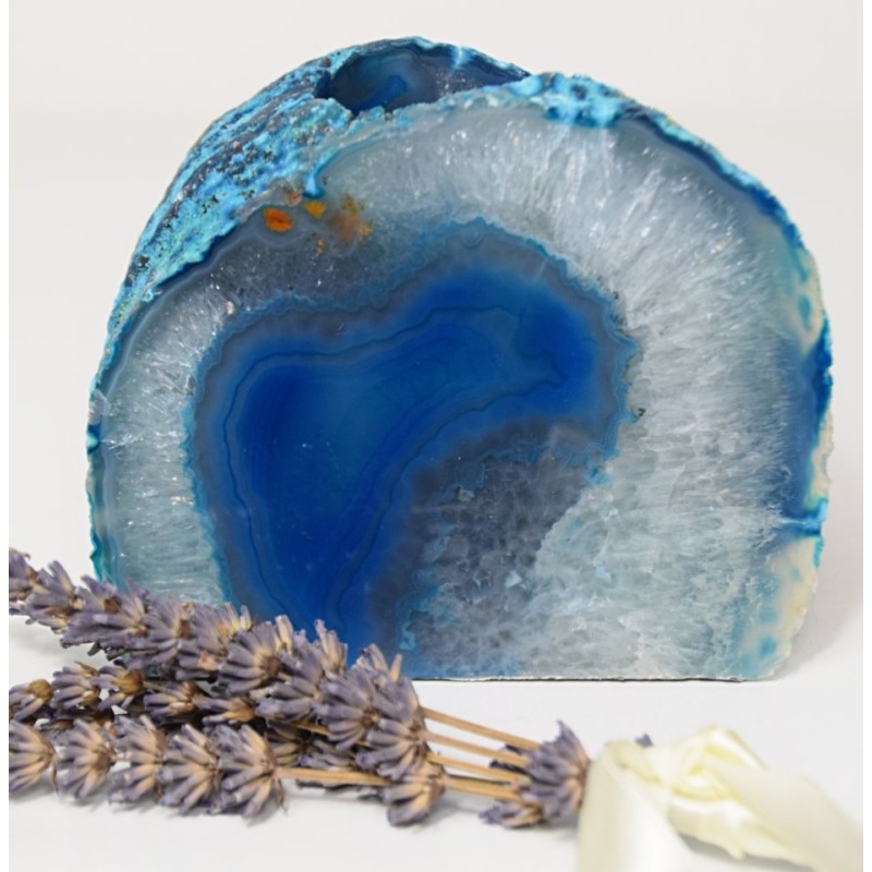 Achátový svícen zelený 0,8 kg