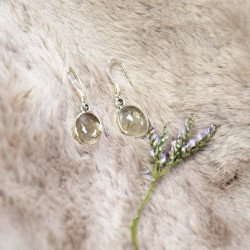 Náušnice sagenit v křišťálu stříbro 925