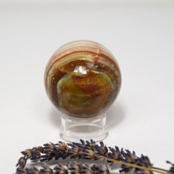 Aragonit koule hnědo zelená...