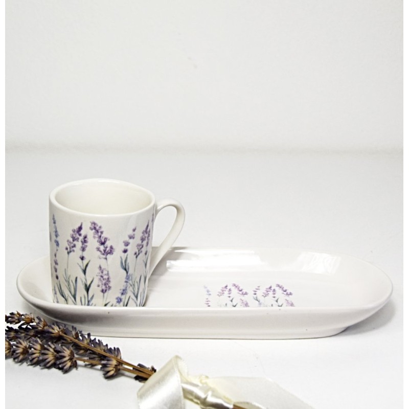 Espresso porcelánový hrníček levandule